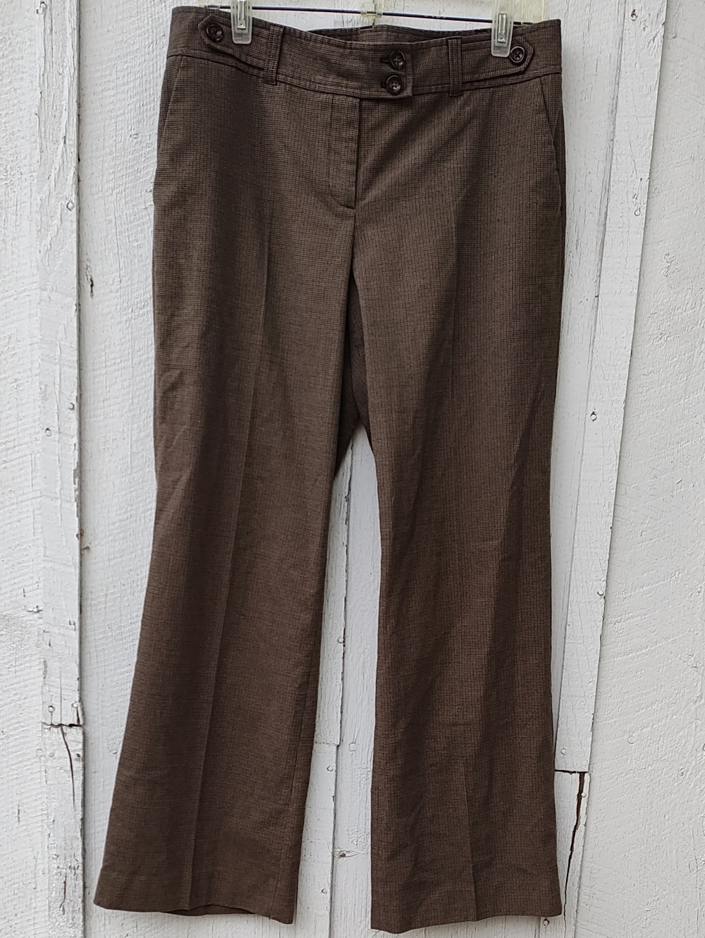 Ann Taylor Brown Boot-Cut Dress Pants Slacks Trousers Office Wear, Size L